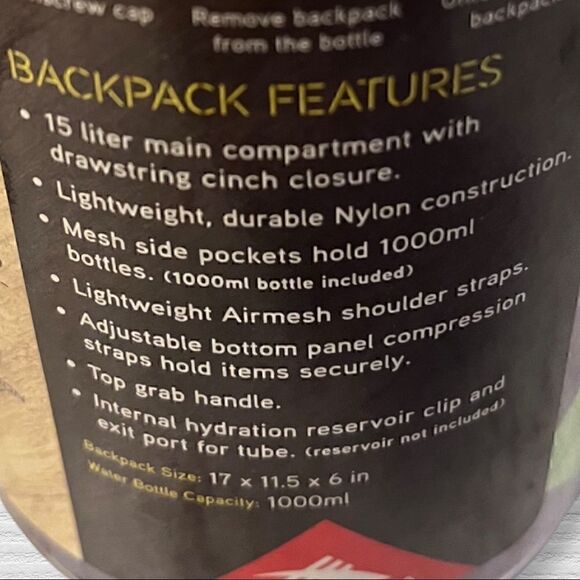 High Sierra Teal Back Pack In A Bottle - Picture 3 of 5